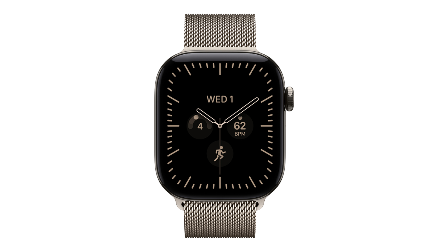 Apple Watch Series 12 - Natural Titanium Case with Natural Milanese Loop (42mm, GPS+Cellular, Bluetooth)