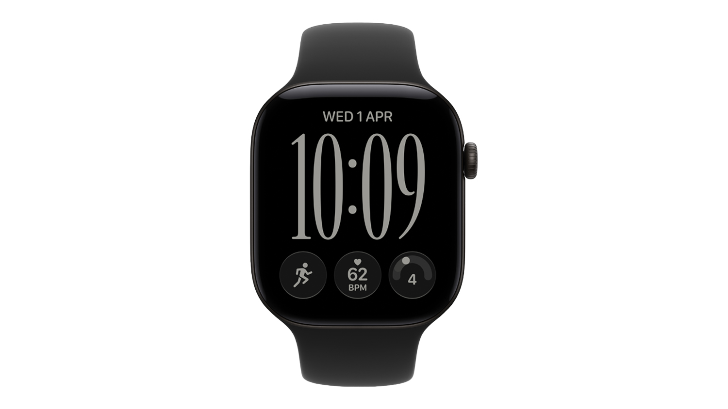 Apple Watch Series 12 - Black Aluminium Case with Black Sport Band (46mm, GPS+Cellular, Bluetooth, Medium/Large Band)