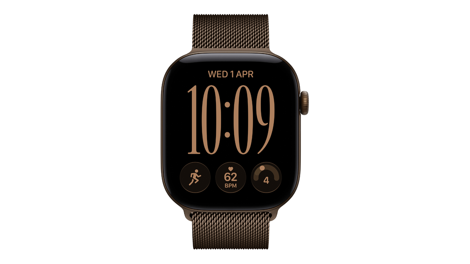 Apple Watch Series 12 - Dark Bronze Aluminium Case with Dark Bronze Milanese Loop (42mm, GPS, Bluetooth)