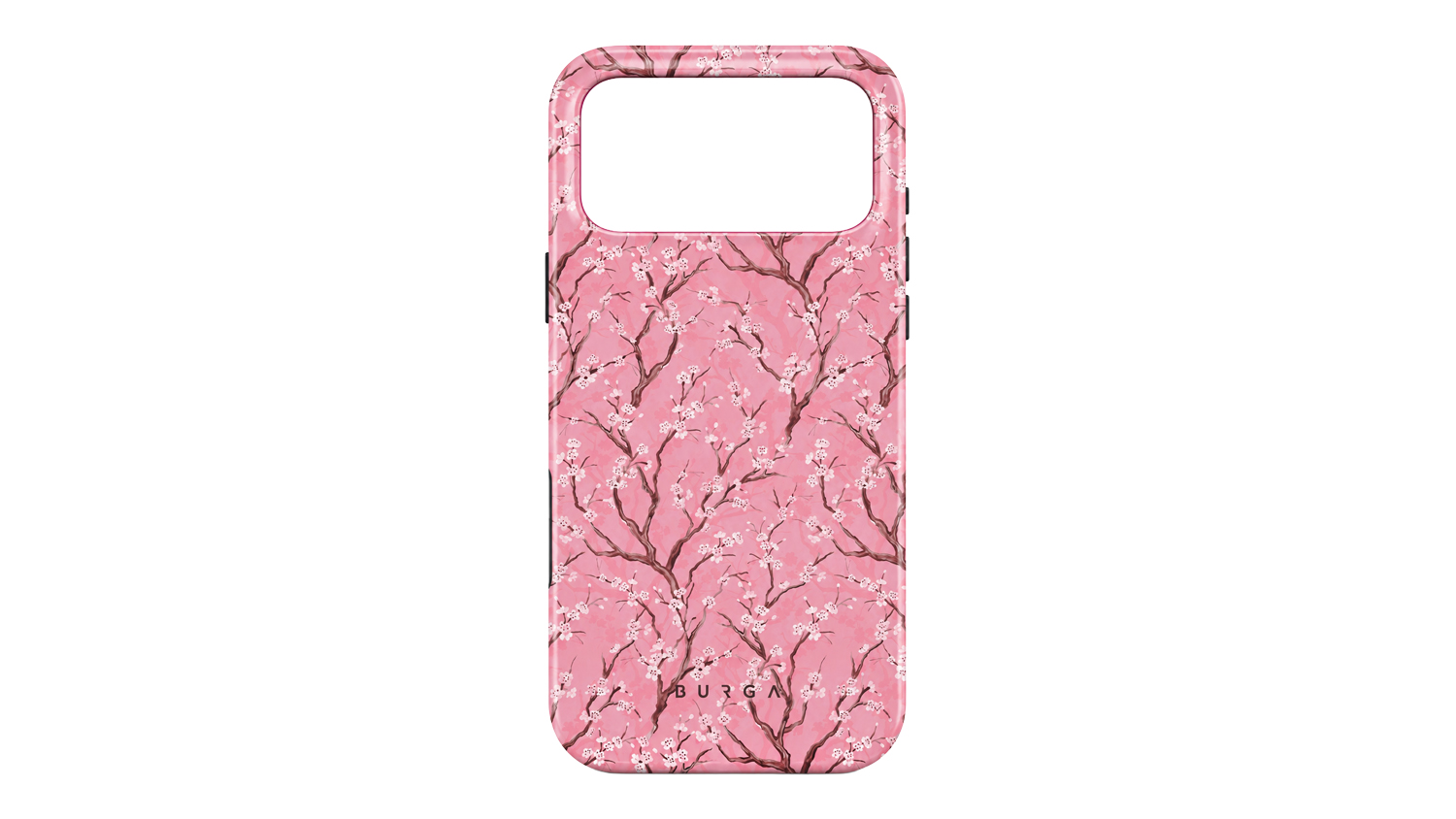 A back view of the Burga Tough MagSafe Case for iPhone 18 Pro Max in Sakura finish