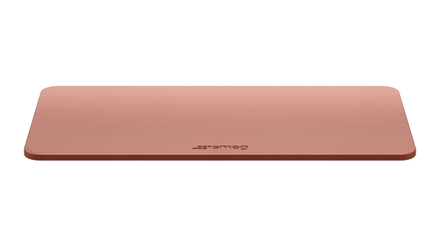 Front view of the Smeg baking stone, featuring a rectangular natural stone surface with smooth rounded corners