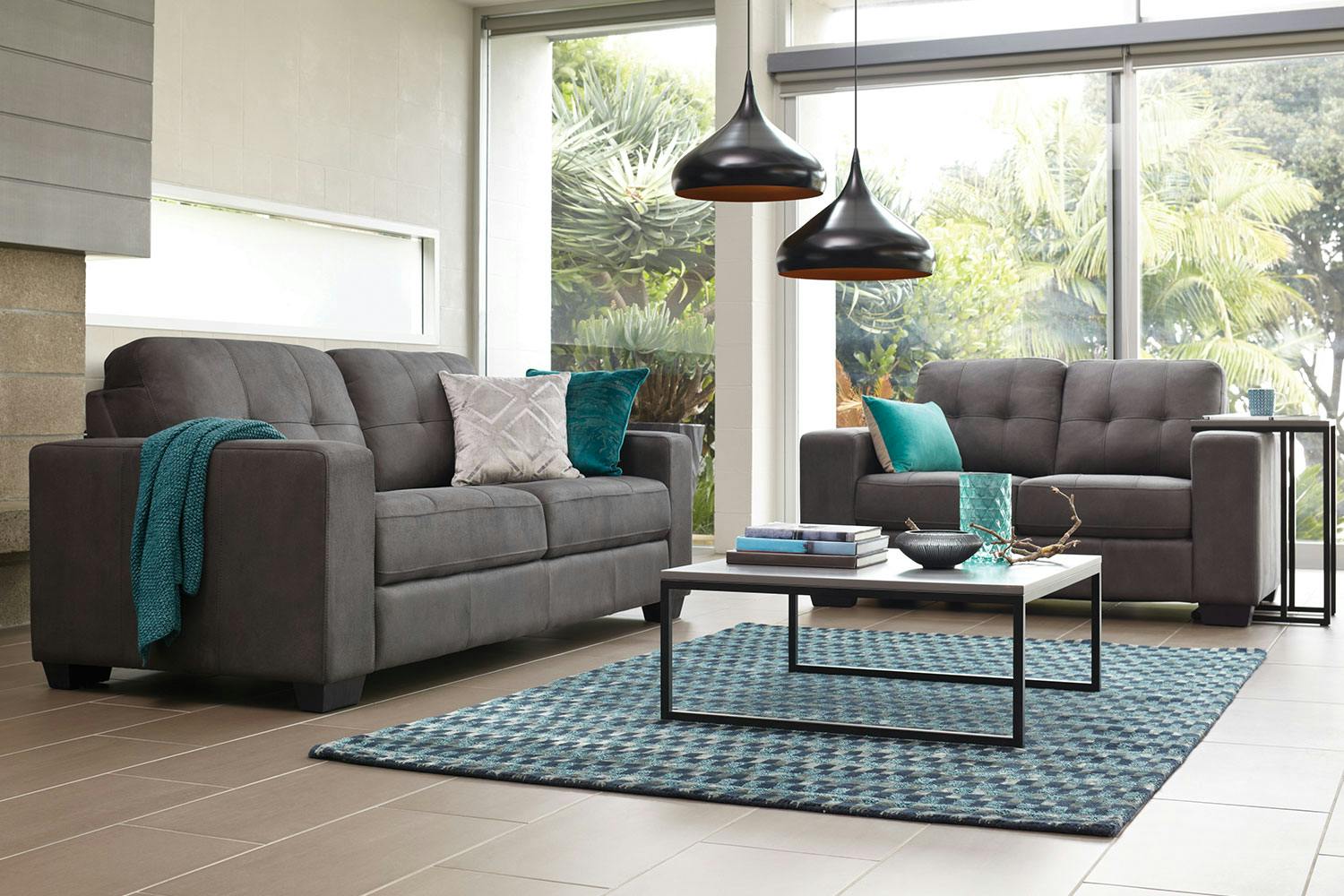 Caruba 2 Piece Fabric Lounge Suite | Harvey Norman New Zealand