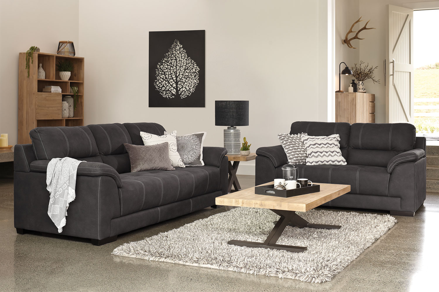 Casey 2 Piece Fabric Lounge Suite Harvey Norman New Zealand