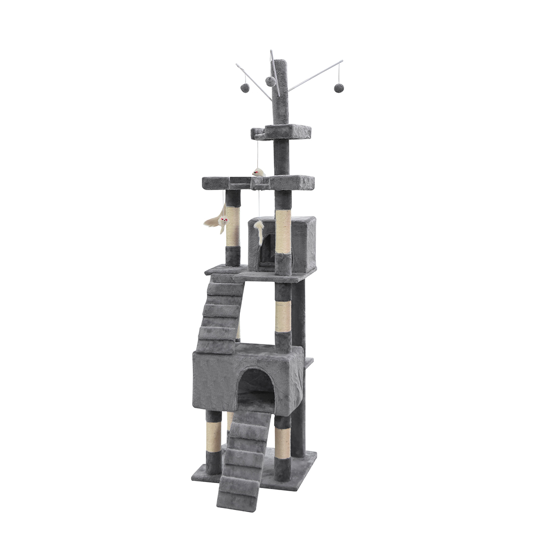 PaWz Deluxe Cat Tower with Cubbies, Sisal Posts 210 x 49 x 49cm