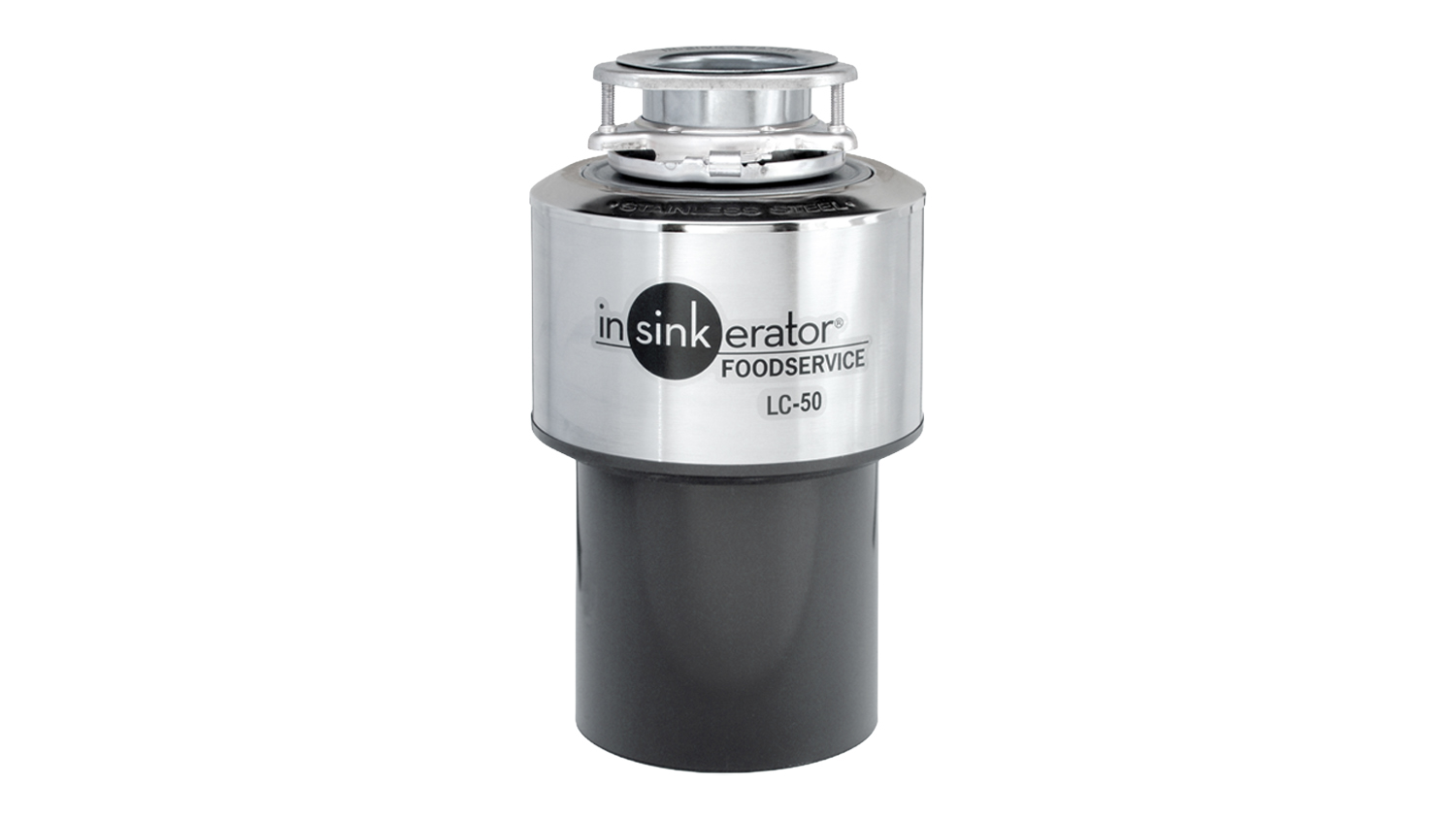 InSinkErator Commercial Food Waste Disposal in a sleek silver colour