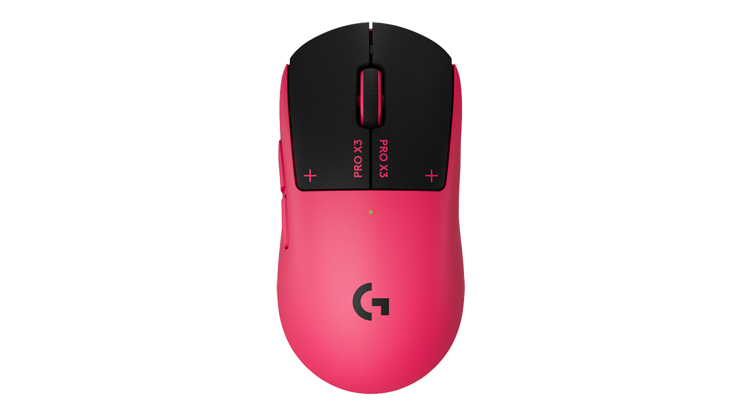 Front view of the Logitech G Pro X3 Superstrike in Pink Eclipse