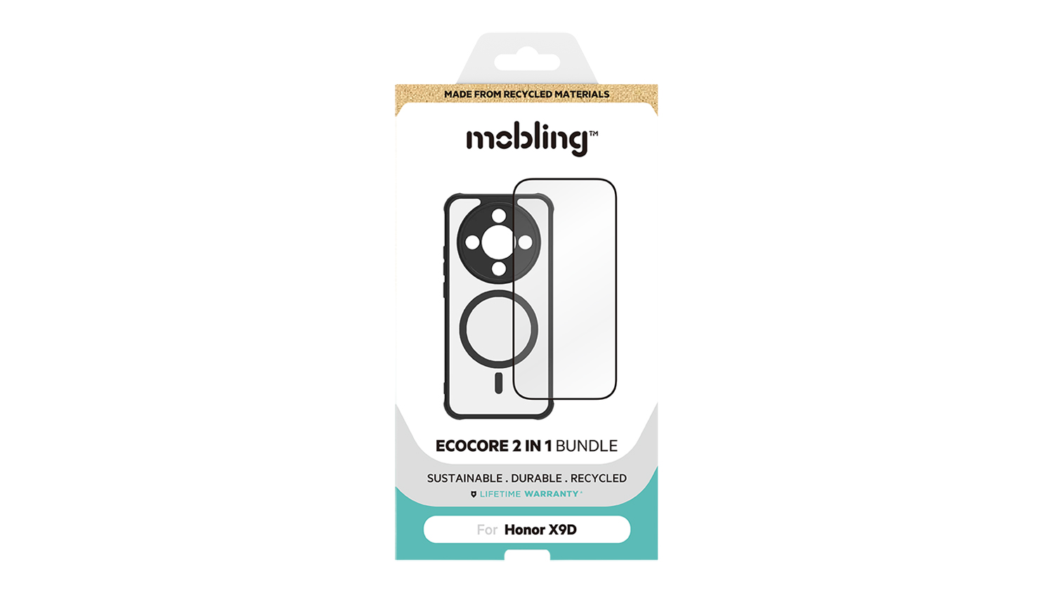 Mobling Protection Bundle (Case, Screen Protector, EZ Apply) for Honor X9d - Black (80004560)
