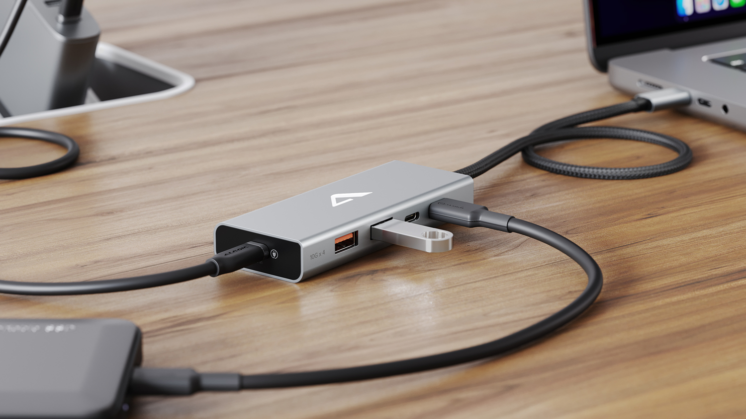 Alogic ZIP USB-C to Multiport Hub with 100W Power Delivery - Space Grey (ULC2C2APD)