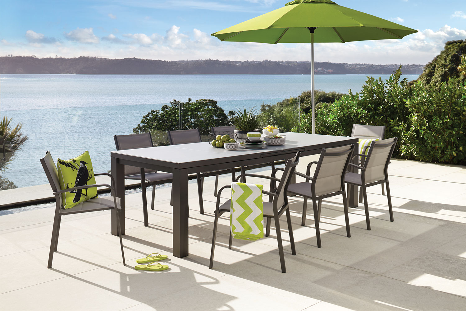 Fiji 9 Piece Outdoor Extension Dining Setting