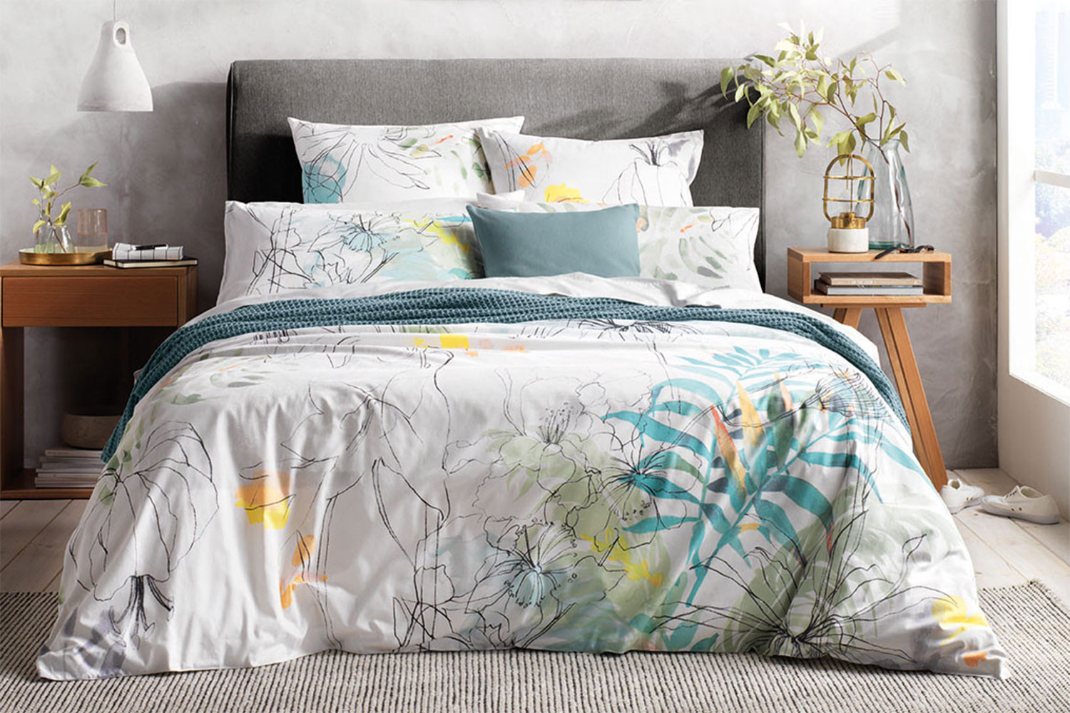 Allbury Blue Gum Duvet Cover Set by Sheridan Harvey Norman New Zealand