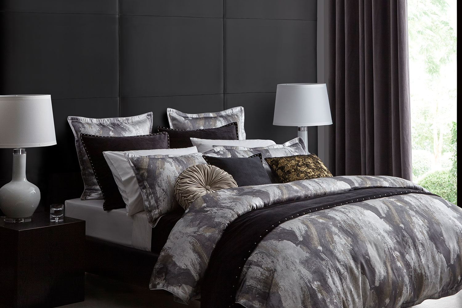 Vasari Silver Duvet Cover Set by Da Vinci