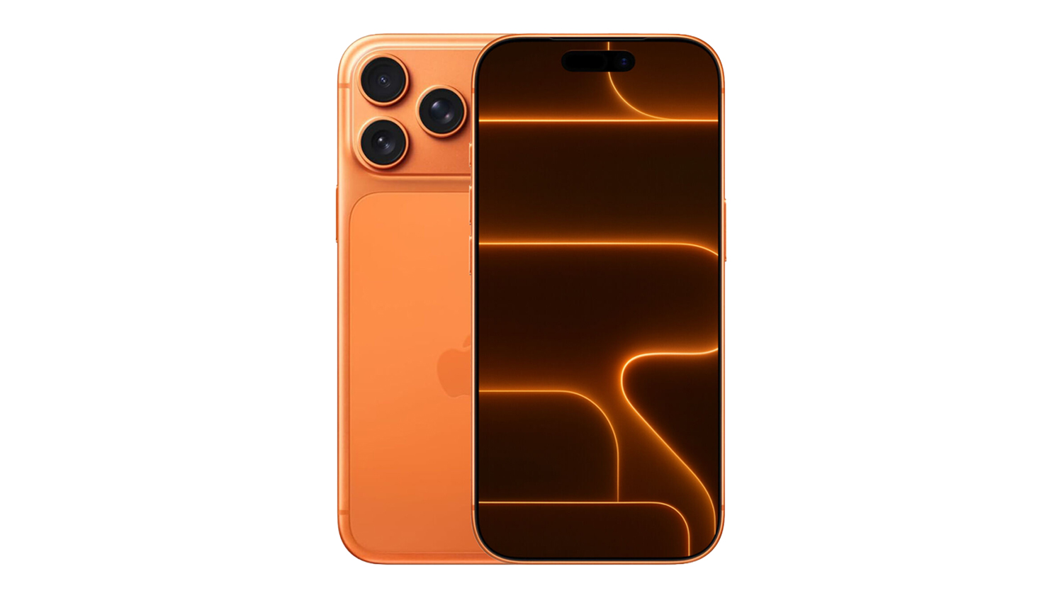 Apple iPhone 17 Pro 5G 512GB in cosmic orange, shown from the front and rear