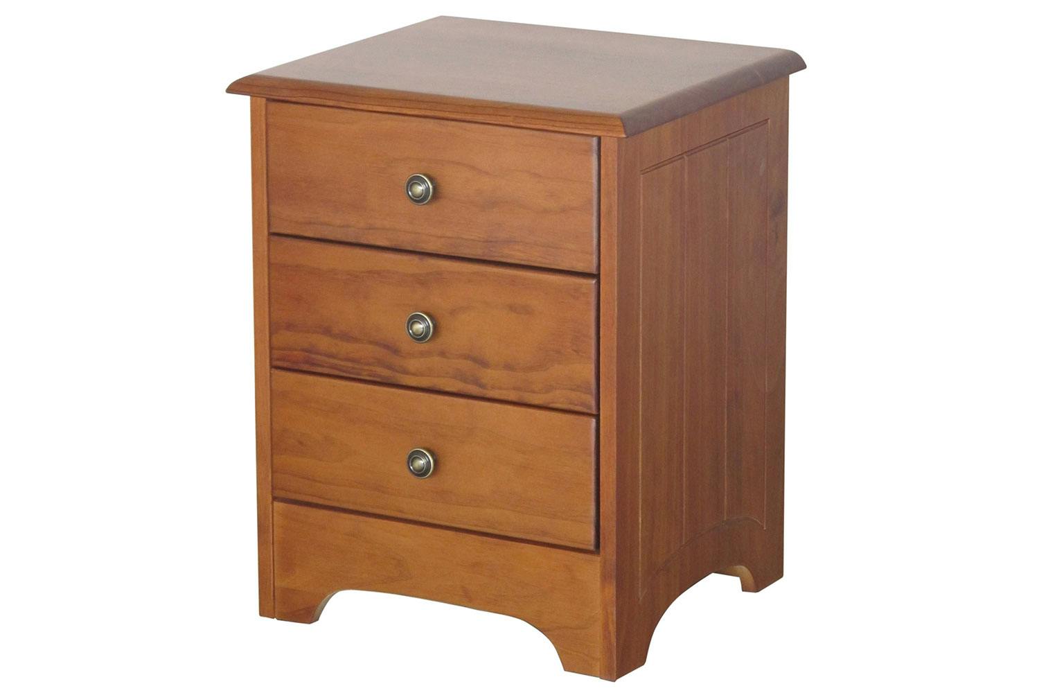 Calais 3 Drawer Bedside Table by Coastwood Furniture