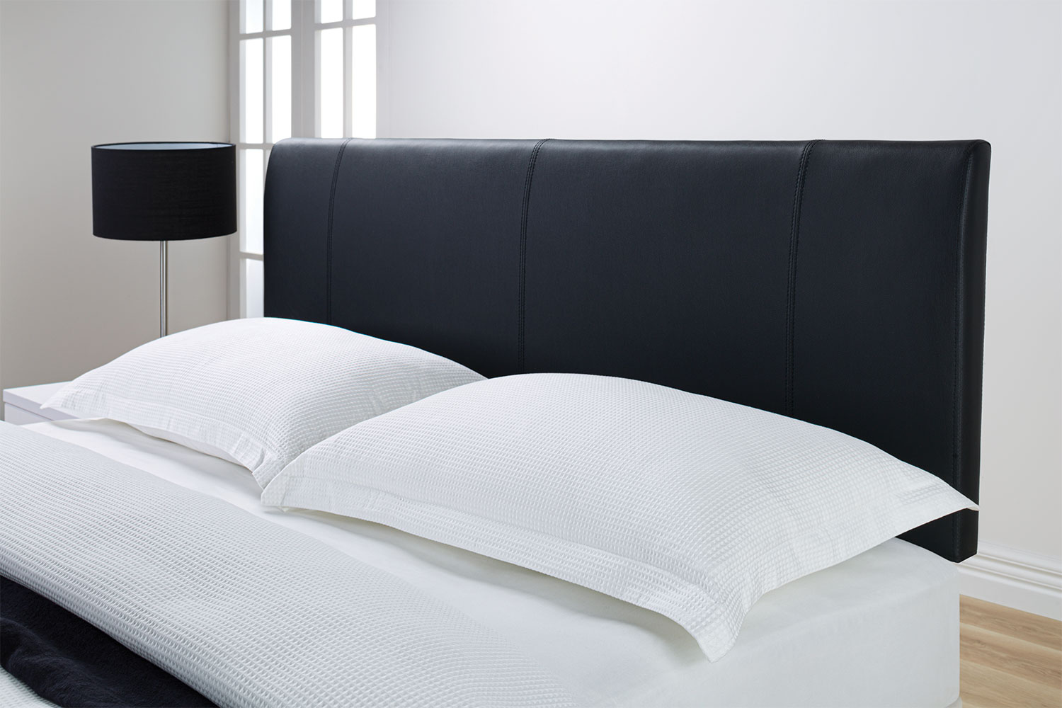 Palermo Black Super King Headboard by Nero Furniture