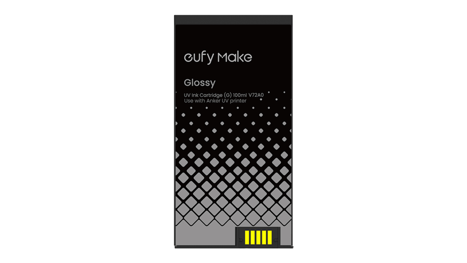 EufyMake glossy UV ink cartridge packaging with a gradient dot pattern, shown upright