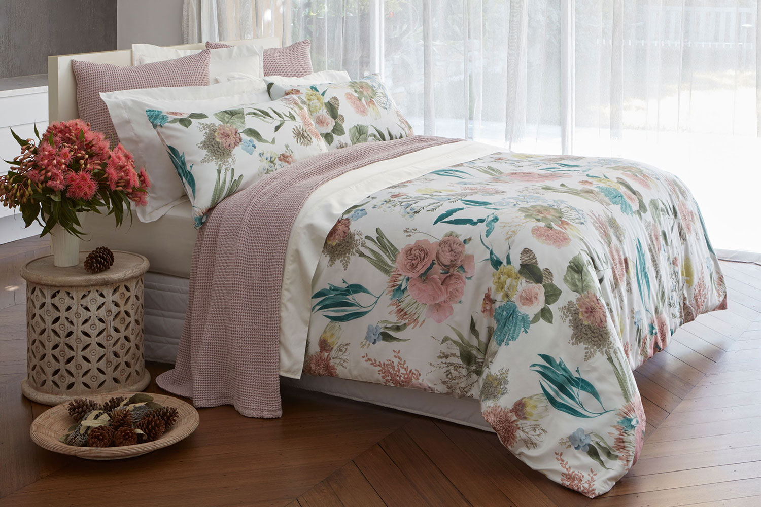 Bouquet Duvet Cover Set by Baksana