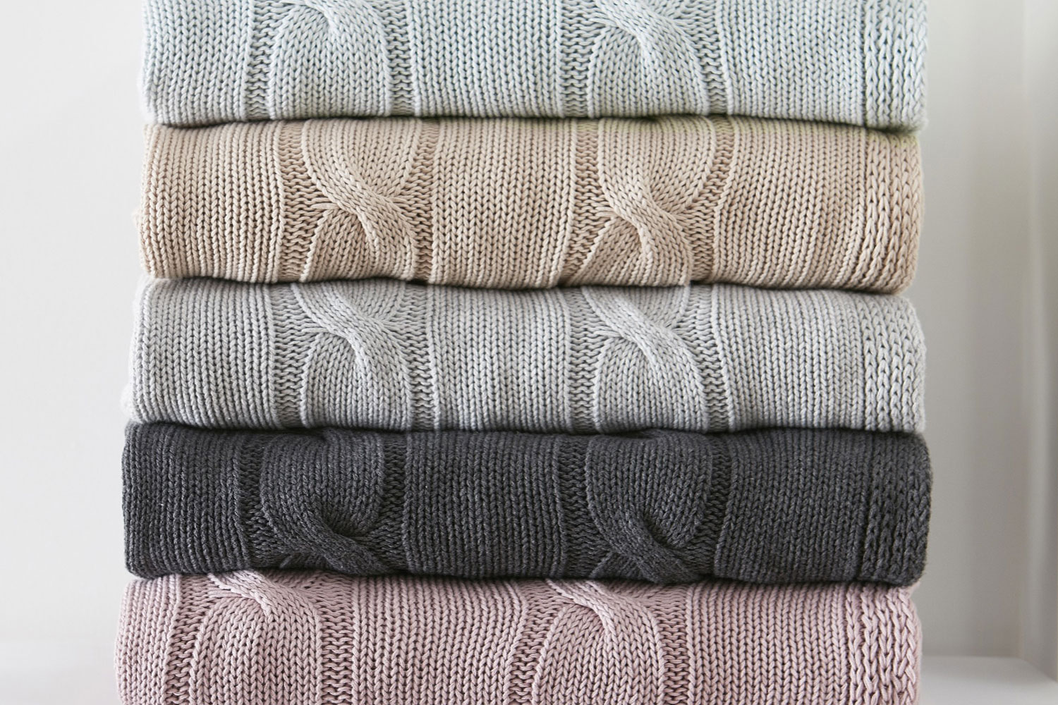 Cable Knit Throw by Baksana Harvey Norman New Zealand