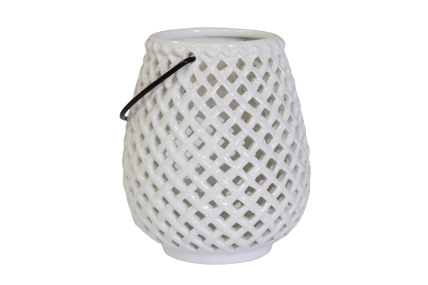 White Ceramic Candle Holder by Kerridge