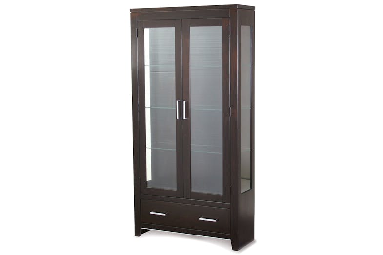 Metro 2 Door Display Cabinet - With Lights - by Coastwood Furniture
