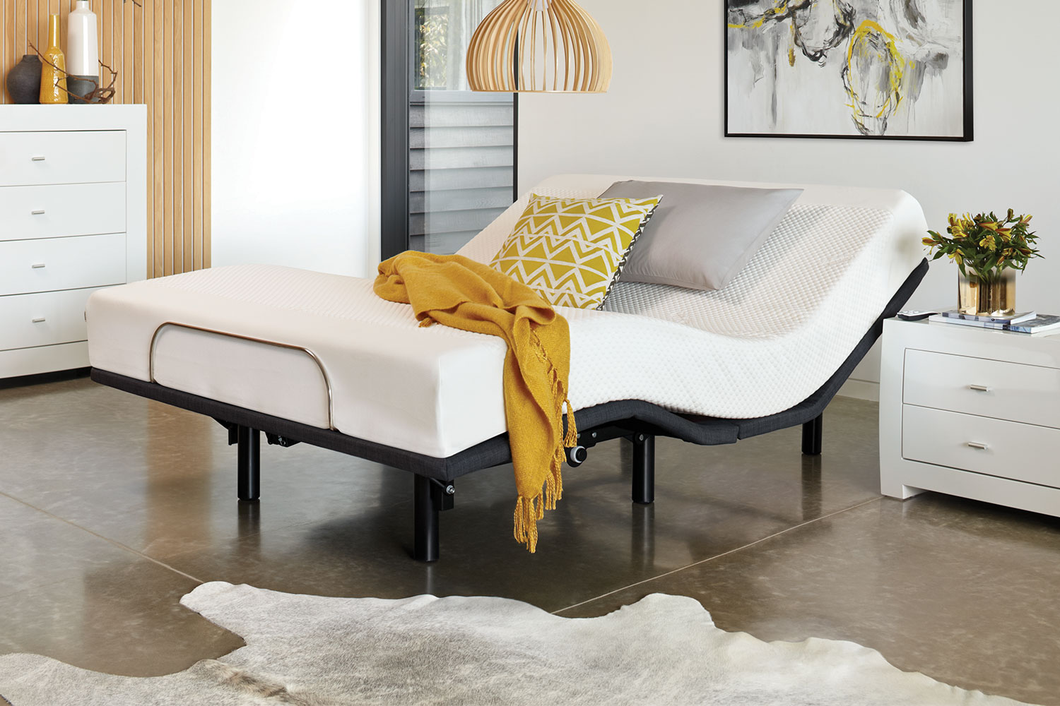 19cm King Single Mattress with Essential Adjustable Base by Tempur