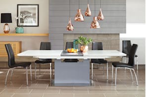 Dallas Extension Dining Table with Grey Insert by Synargy