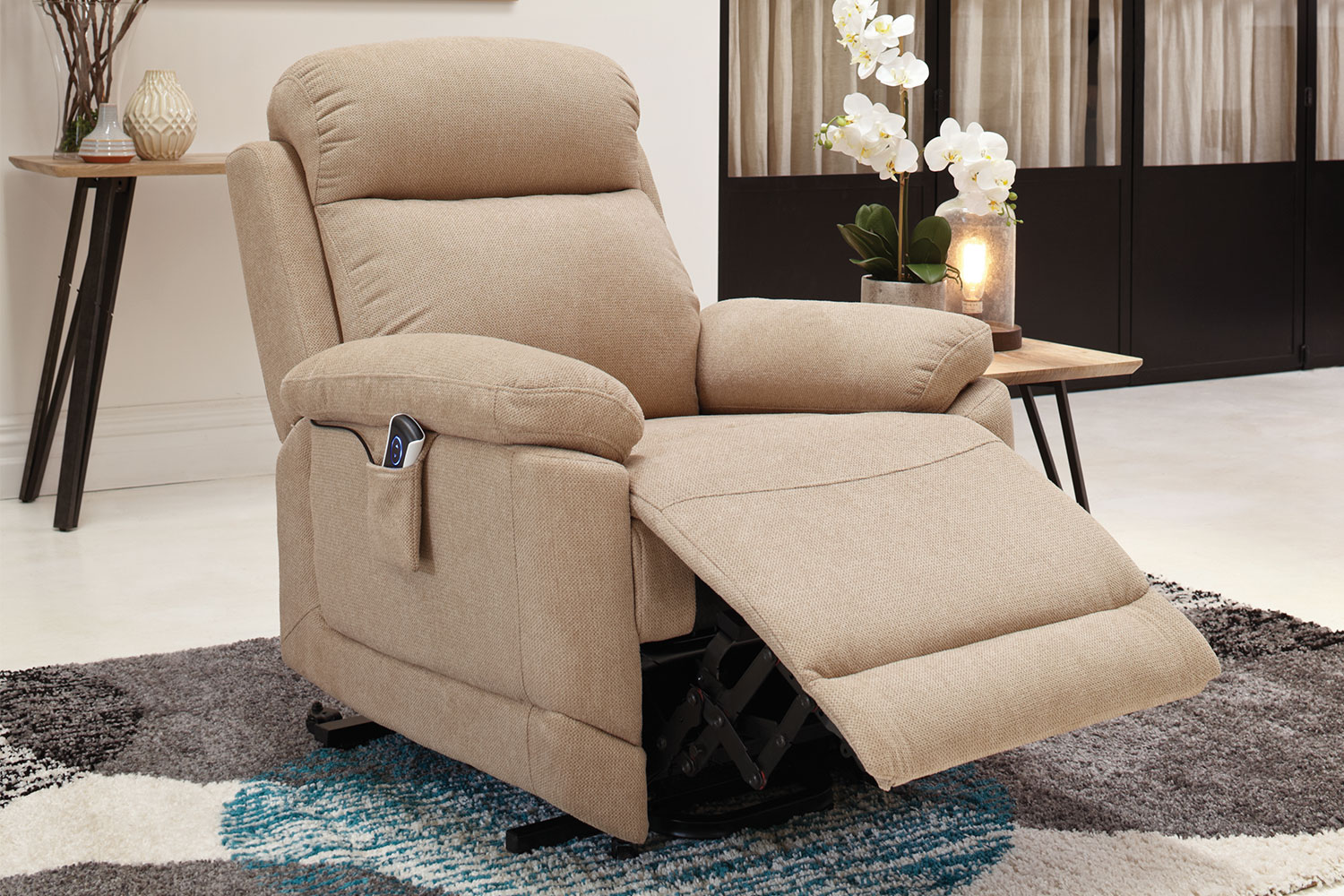 Flicker Fabric Lift Chair by Garry Masters