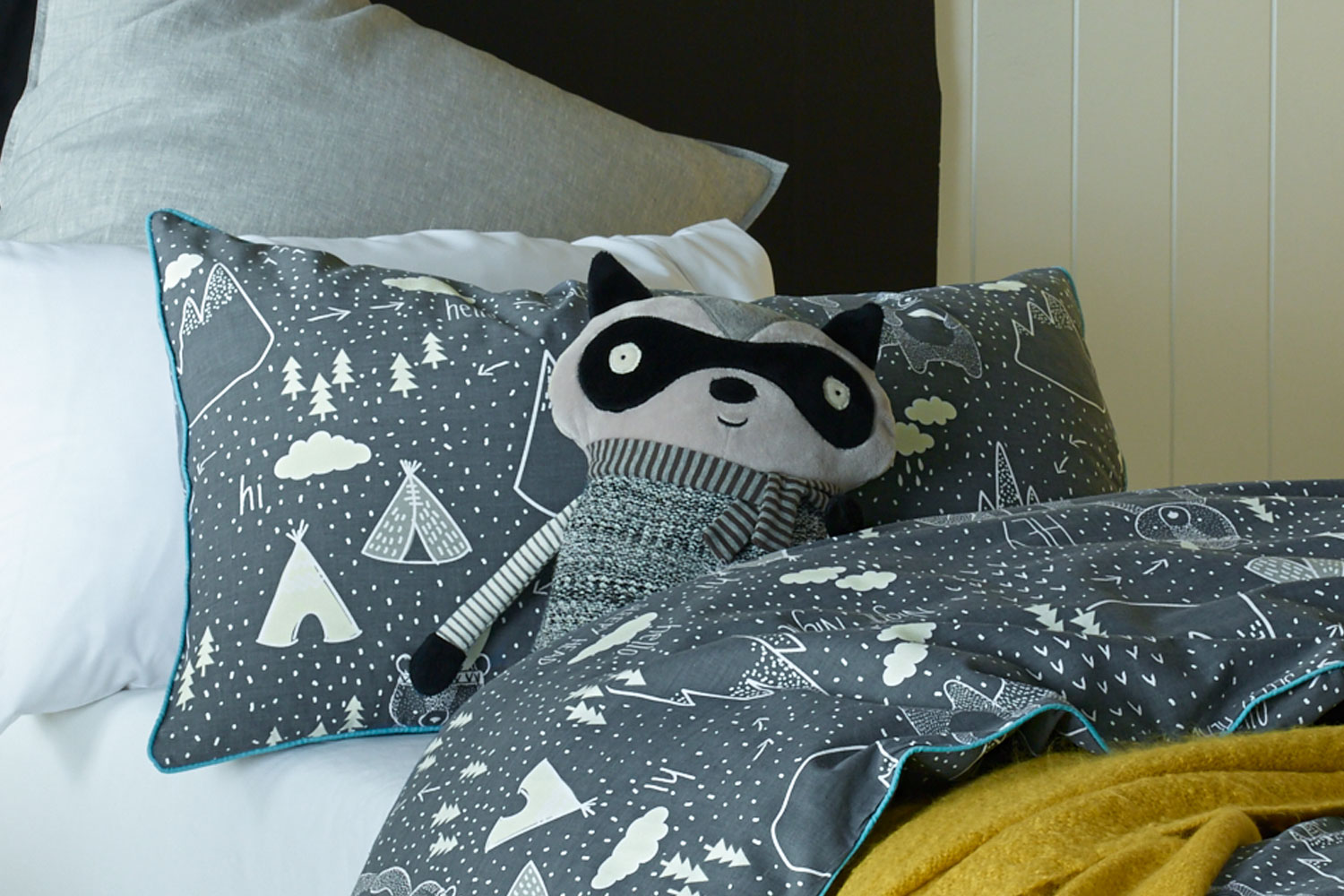 In The Woods Plush Racoon by Jiggle and Giggle