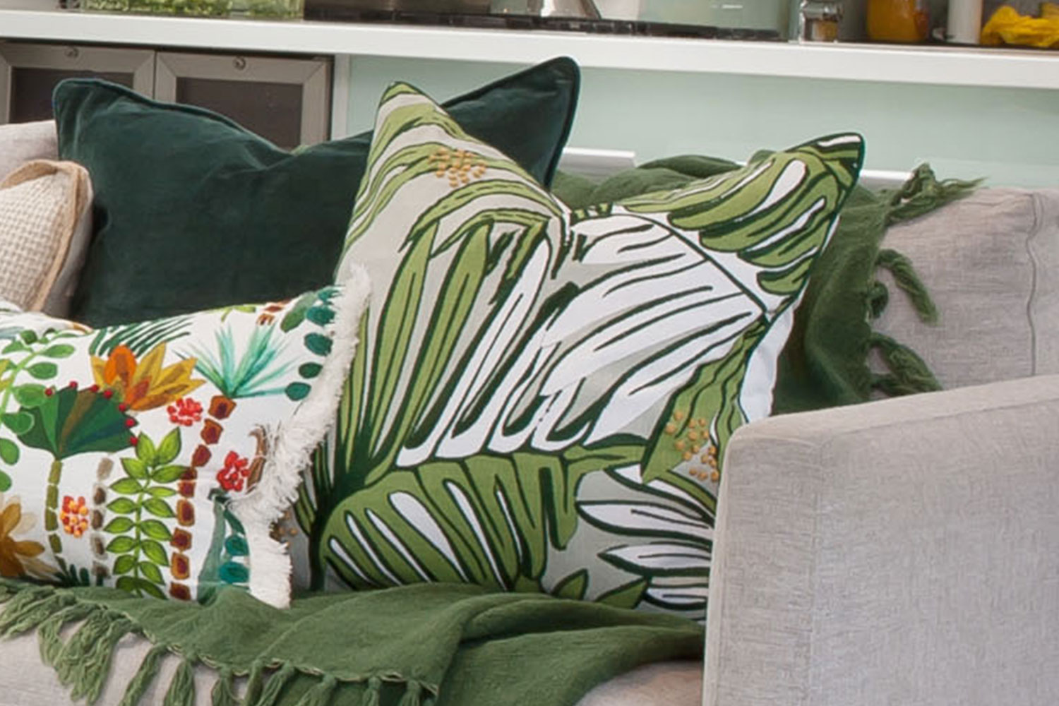 Palmas Square Cushion by Mulberi