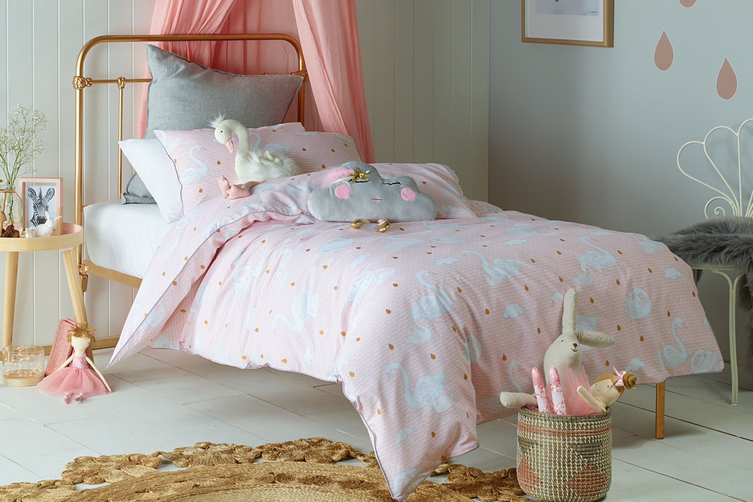 Swan Princess Duvet Cover Set by Jiggle and Giggle