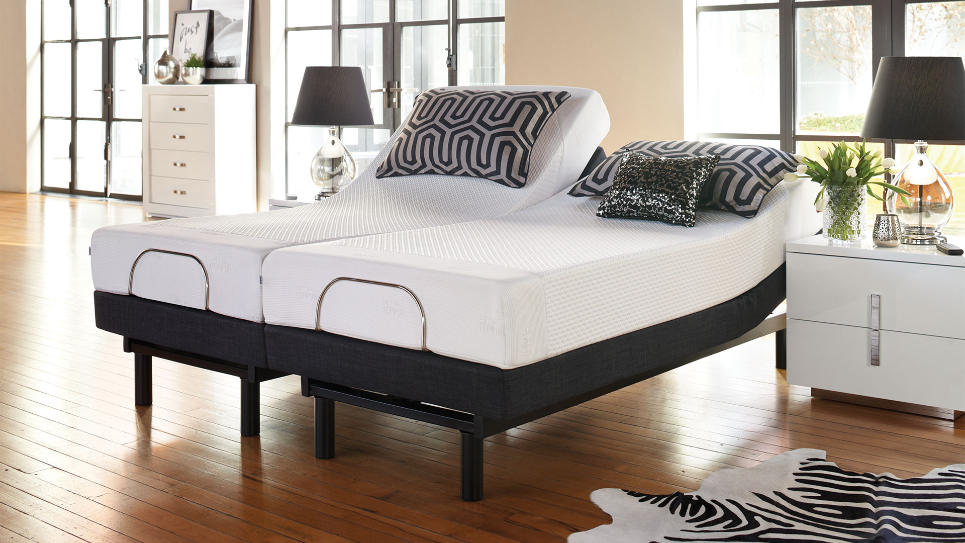 19cm Queen Mattress With Lifestyle Base By Tempur Harvey Norman New   Tempur Split 19cm Matt With Lifestyle Base2 4z5w Xh 