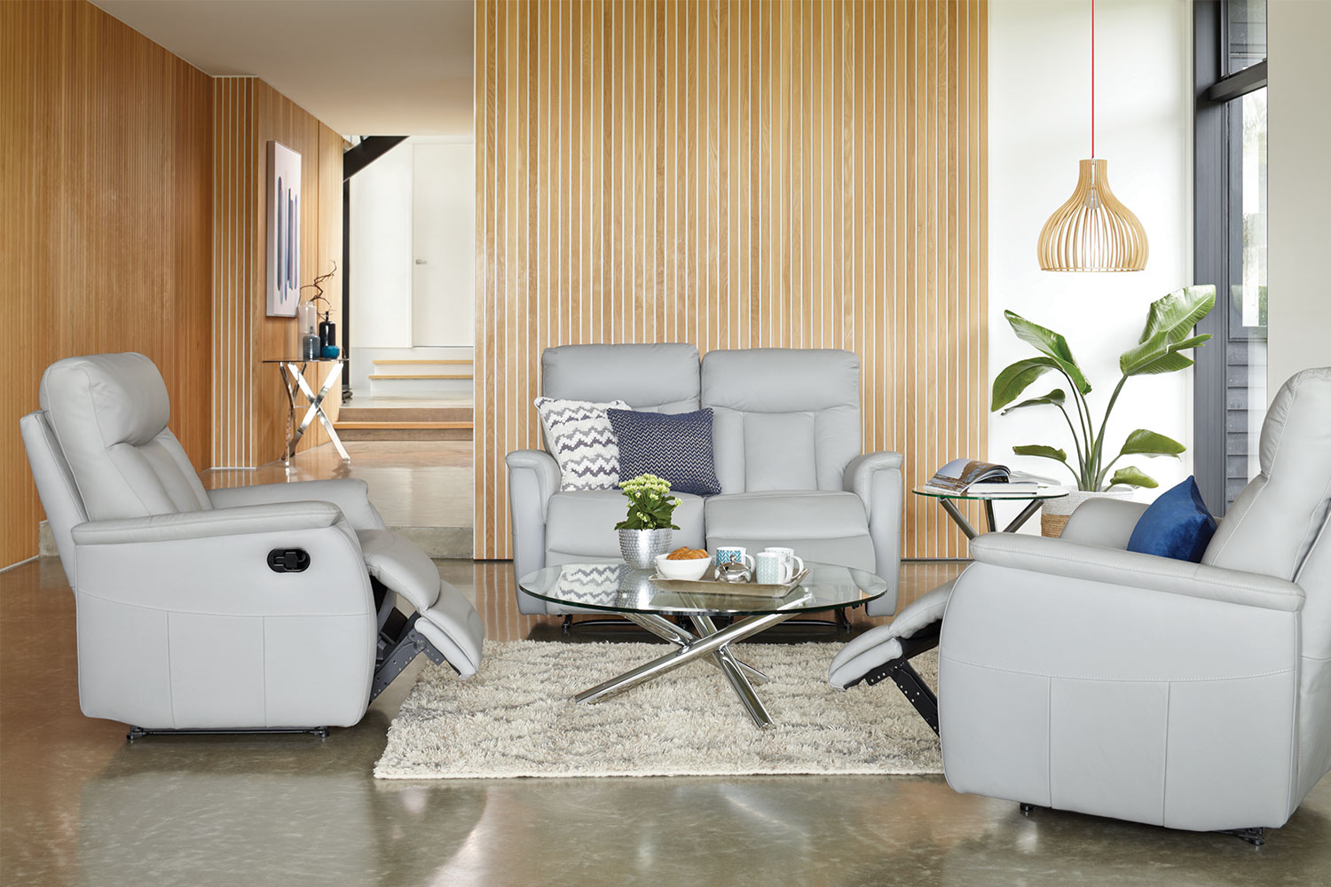 Eliza 3 Piece Leather Lounge Suite by John Young Furniture Harvey