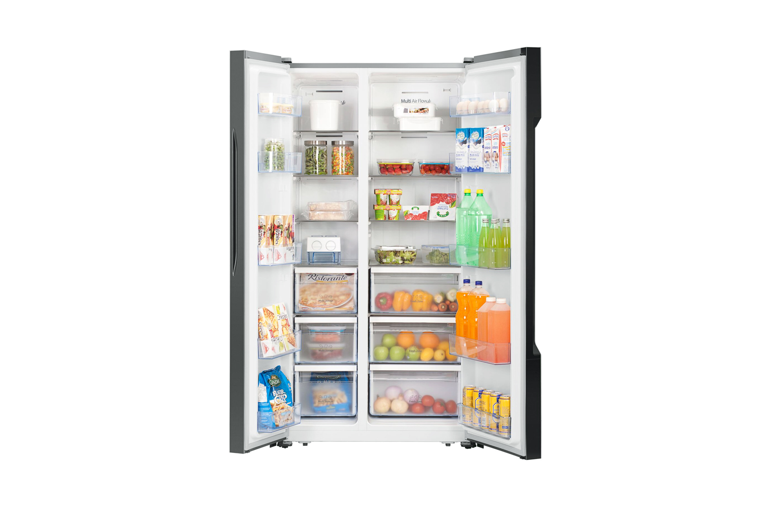 Belling 690L Side by Side Fridge Freezer Black Harvey Norman New