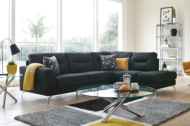 Caesar 3 Seater Fabric Sofa with Chaise