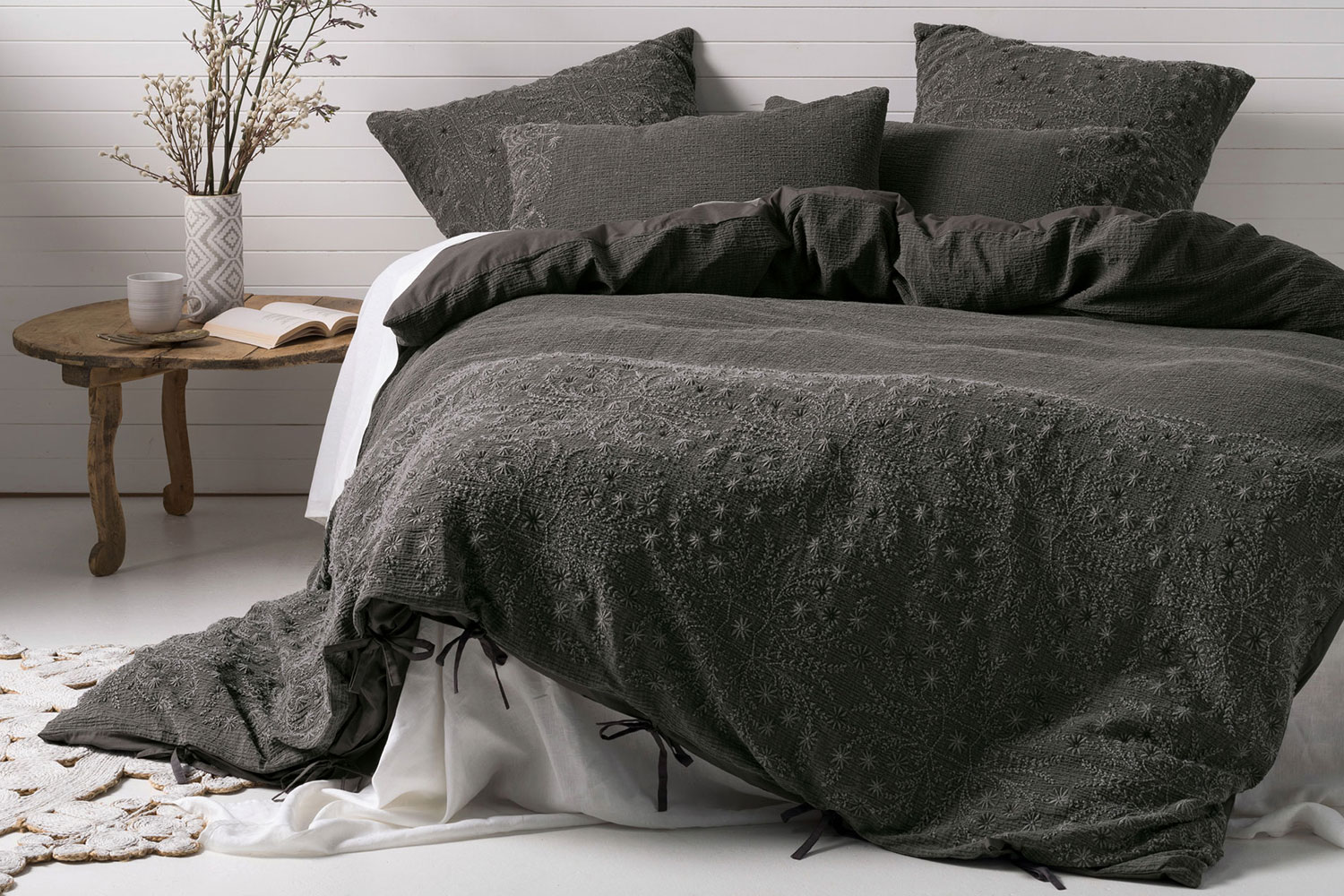 Abigail Charcoal Duvet Cover Set By Savona Harvey Norman New Zealand