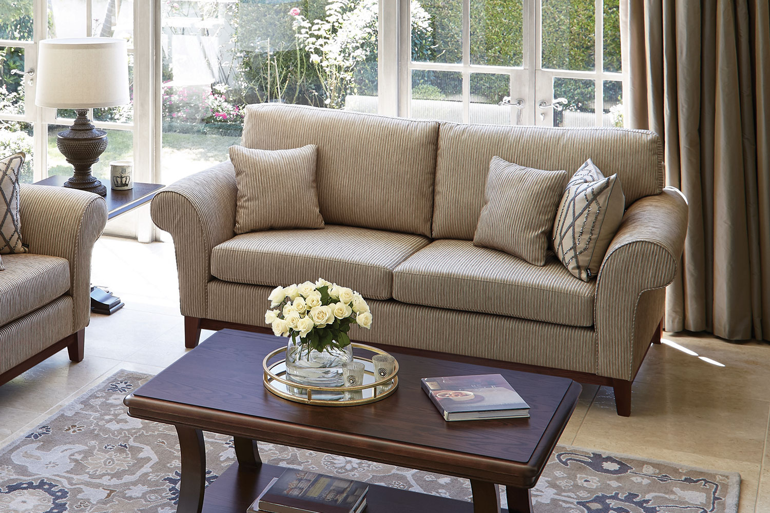 Edwardian 2.75 Seater Fabric Sofa by Evan John Philp 'A' Grade