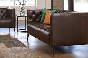 Canelli 2 Seater Leather Sofa by Debonaire Furniture