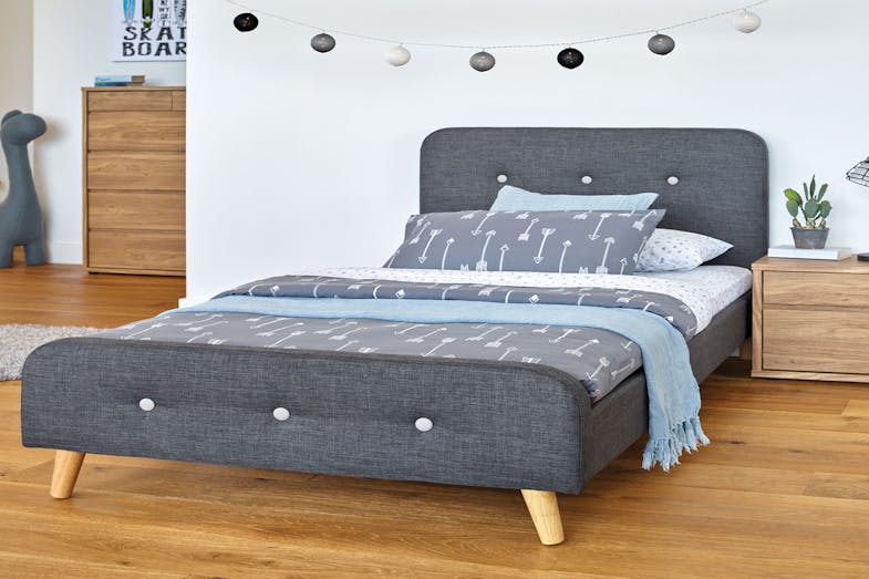 Charcoal Calypso Queen Bed Frame by Nero Furniture