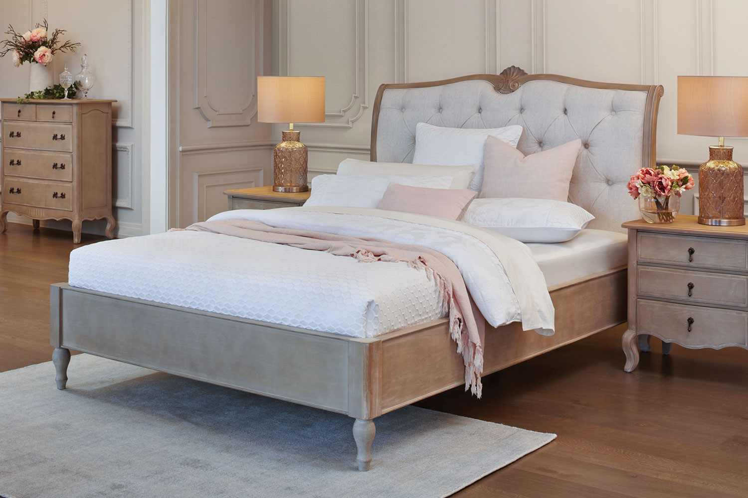 Adele 4 Piece Queen Dresser And Mirror Bedroom Suite By Vivin