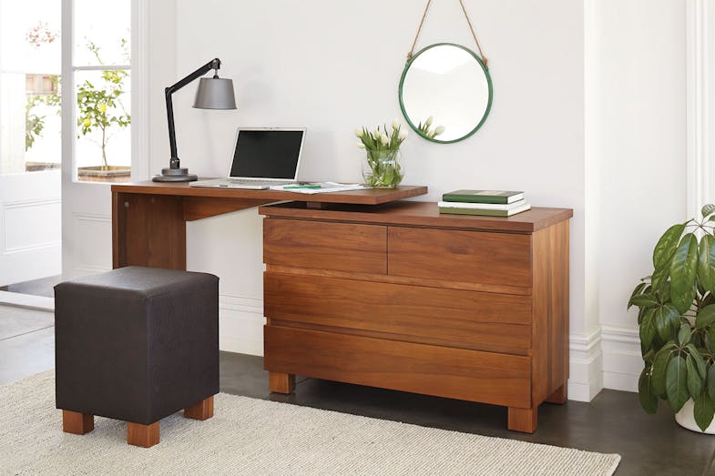 Riverwood 4 Drawer Dresser & Desk by Sorensen Furniture
