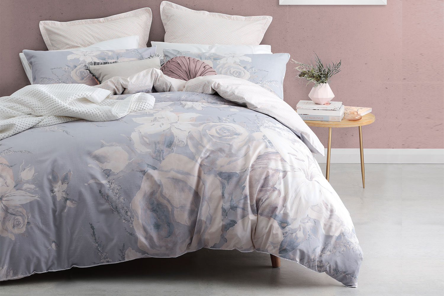 Flora Dusk Duvet Cover Set By Logan And Mason Harvey Norman New