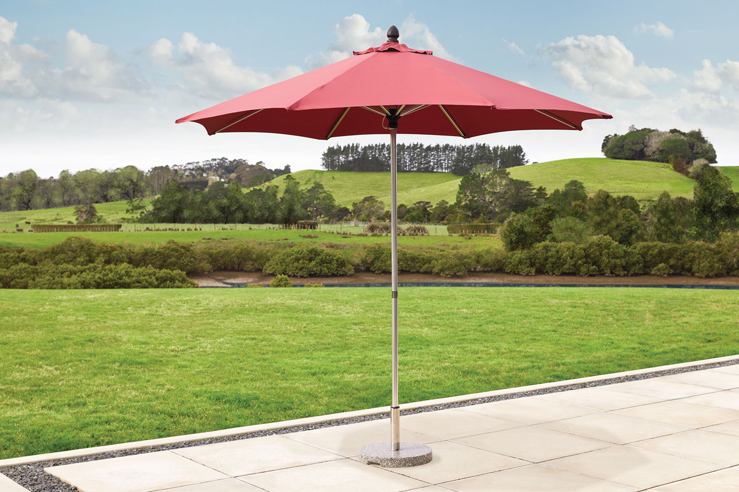 Triton 2.7m Outdoor Umbrella - Bordeux - Peros