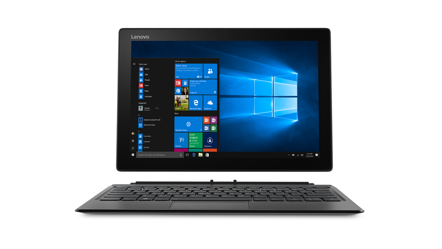 Lenovo Miix 520 i5- 8250U 12.2" 2-in-1 Laptop (front)