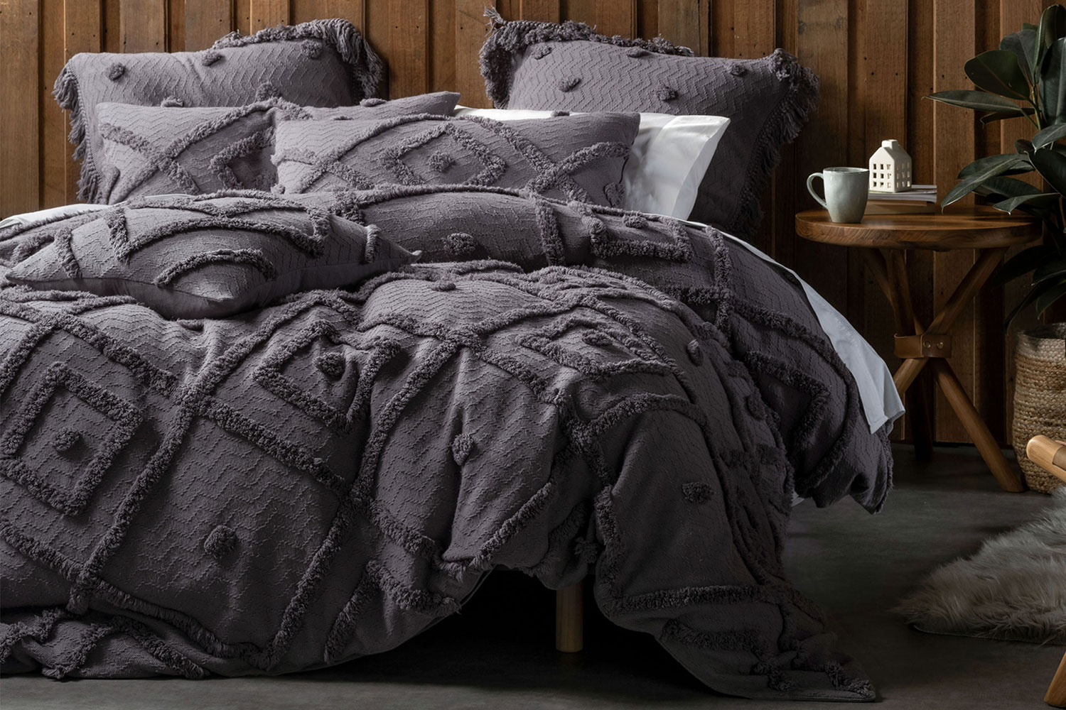 Adalyn Charcoal Duvet Cover Set By Savona Harvey Norman New Zealand