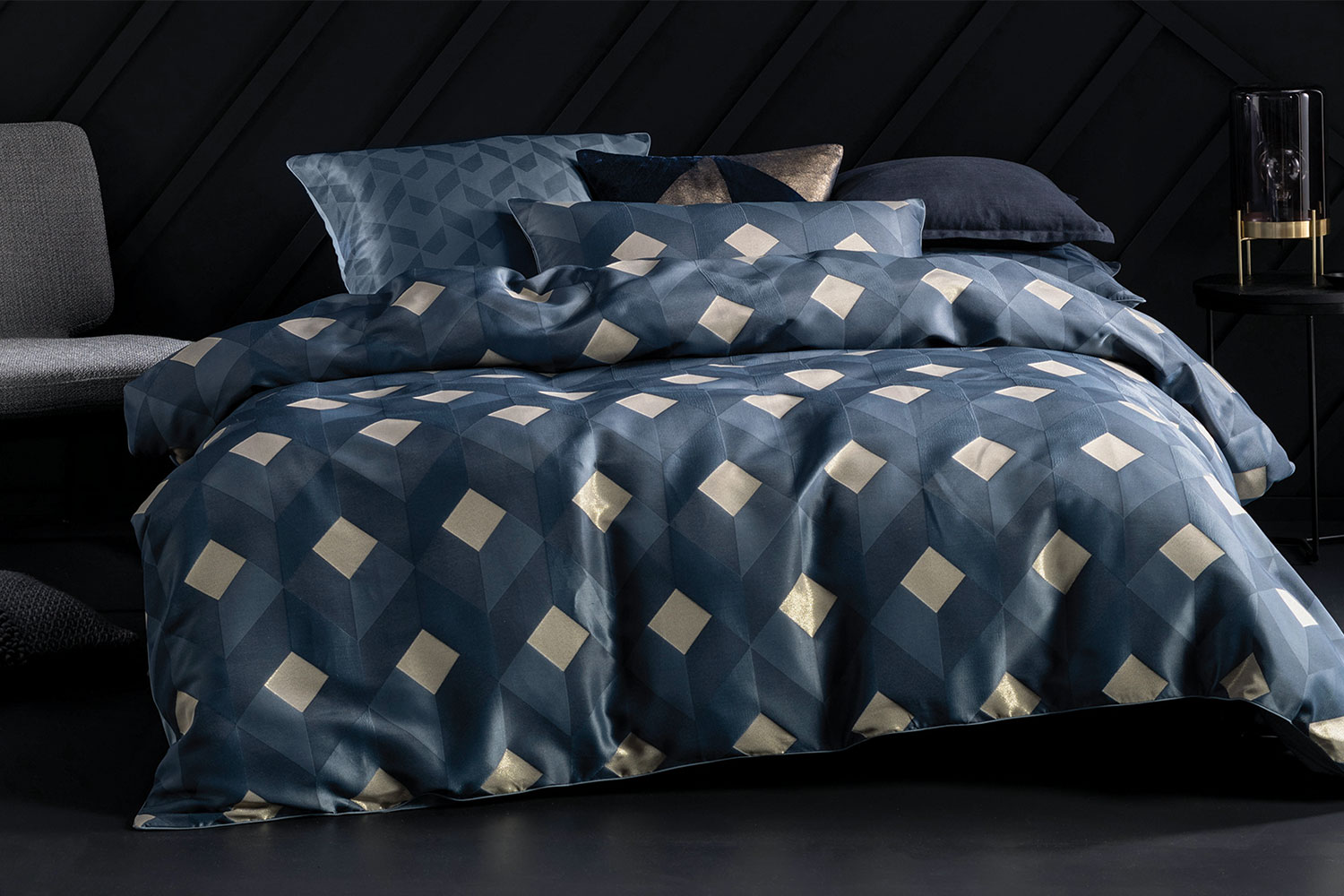 Everett Navy Duvet Cover Set By Savona Harvey Norman New Zealand