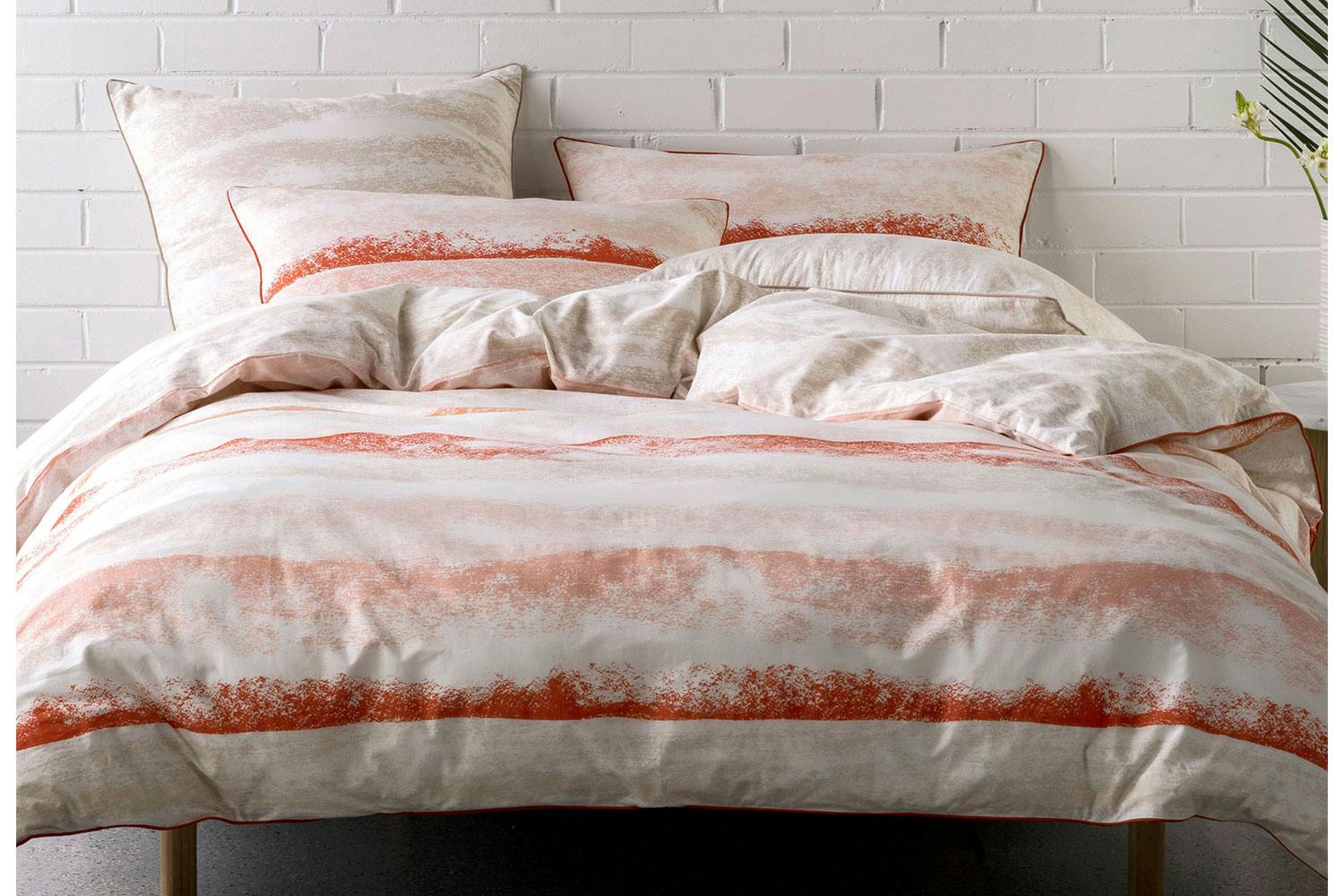 Terrain Coral Duvet Cover Set By Nu Edition Harvey Norman New