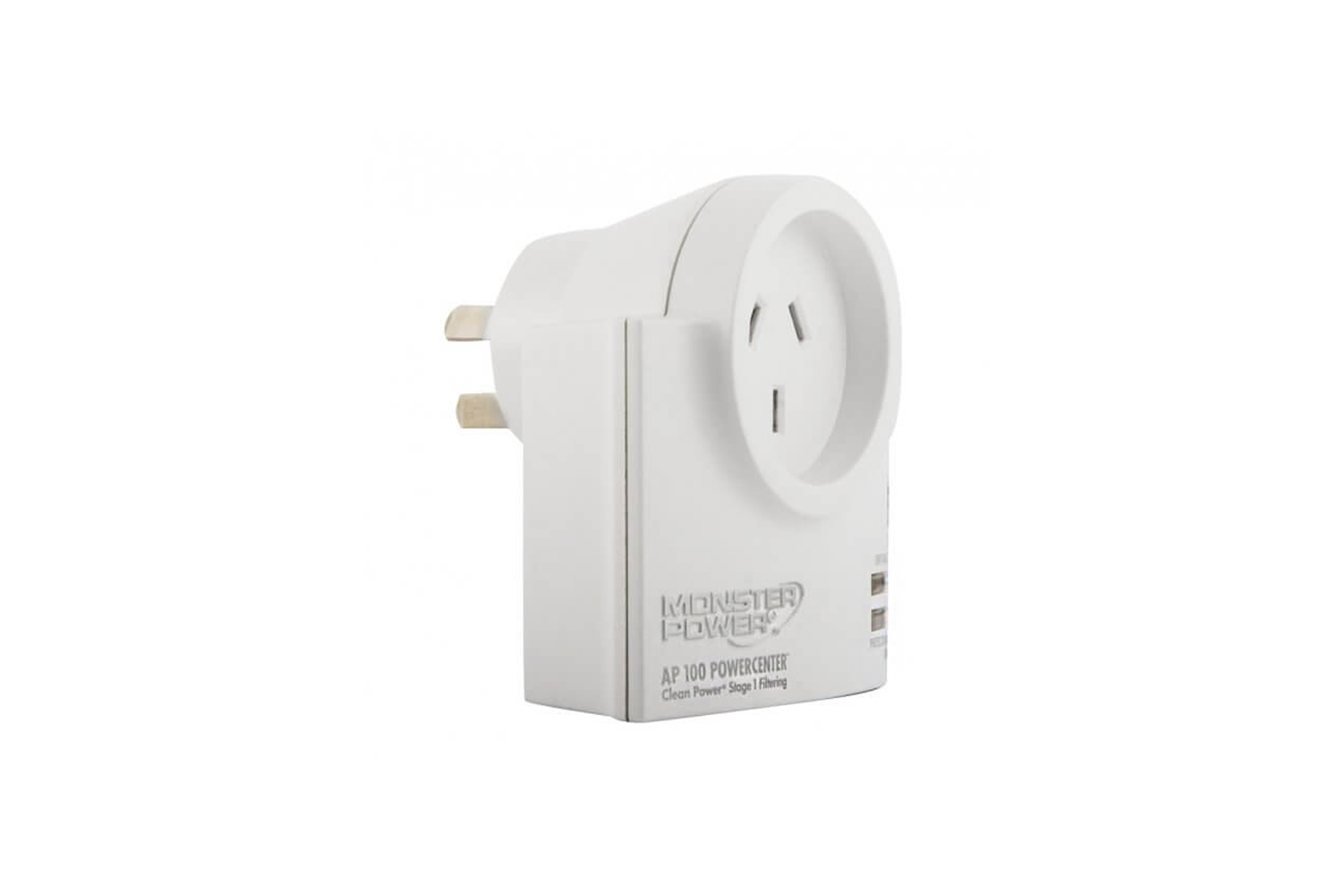 Monster AP100 Surge Protector with Fire Proof MOV 1 Outlet (121896) Harvey Norman New Zealand