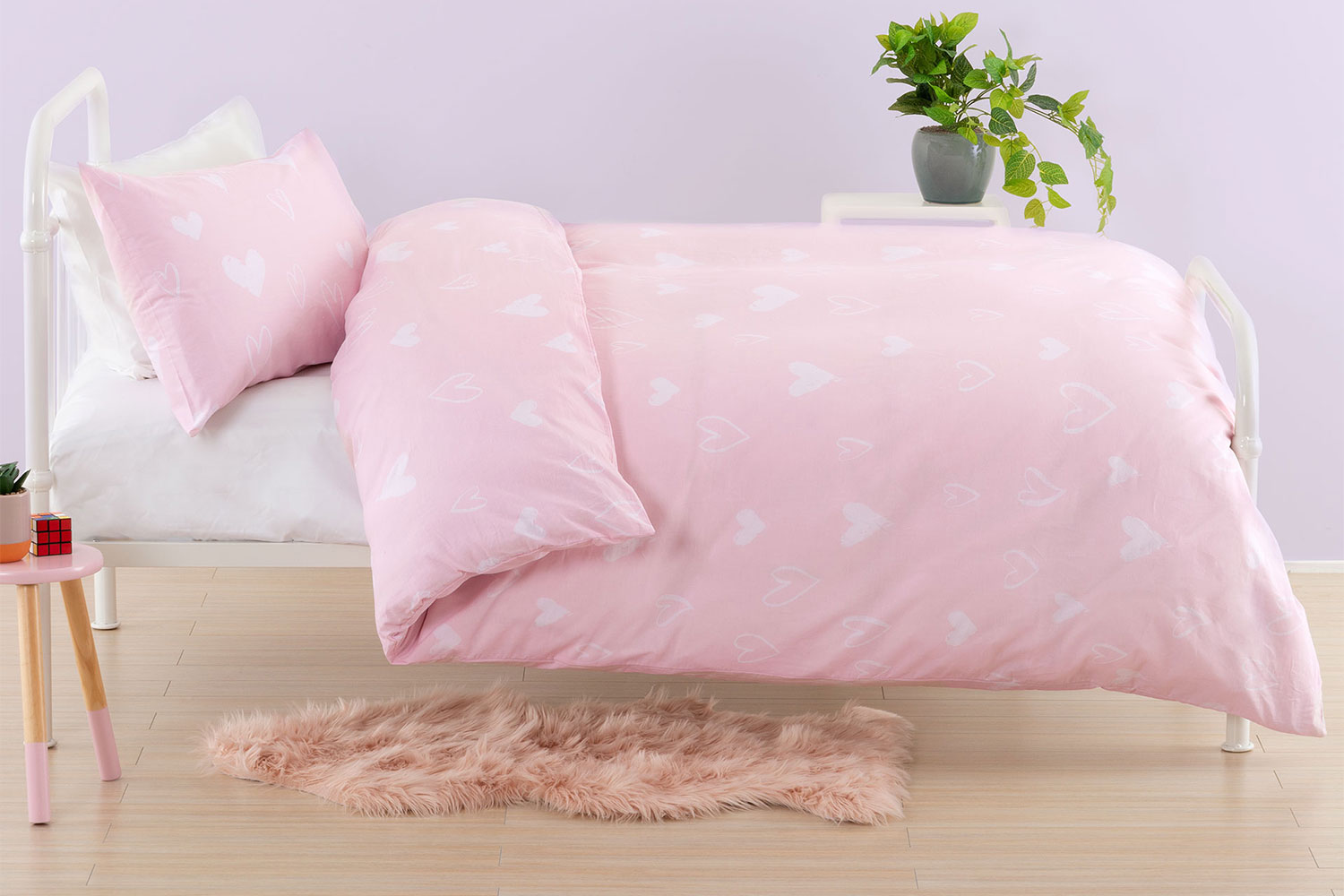 baby pink duvet