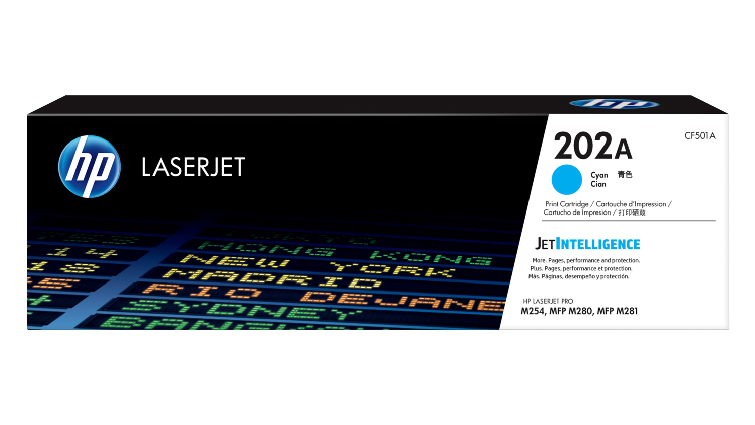 HP 202A LaserJet Toner Cartridge - Cyan (CF501A) Up to 1300 Page Yield