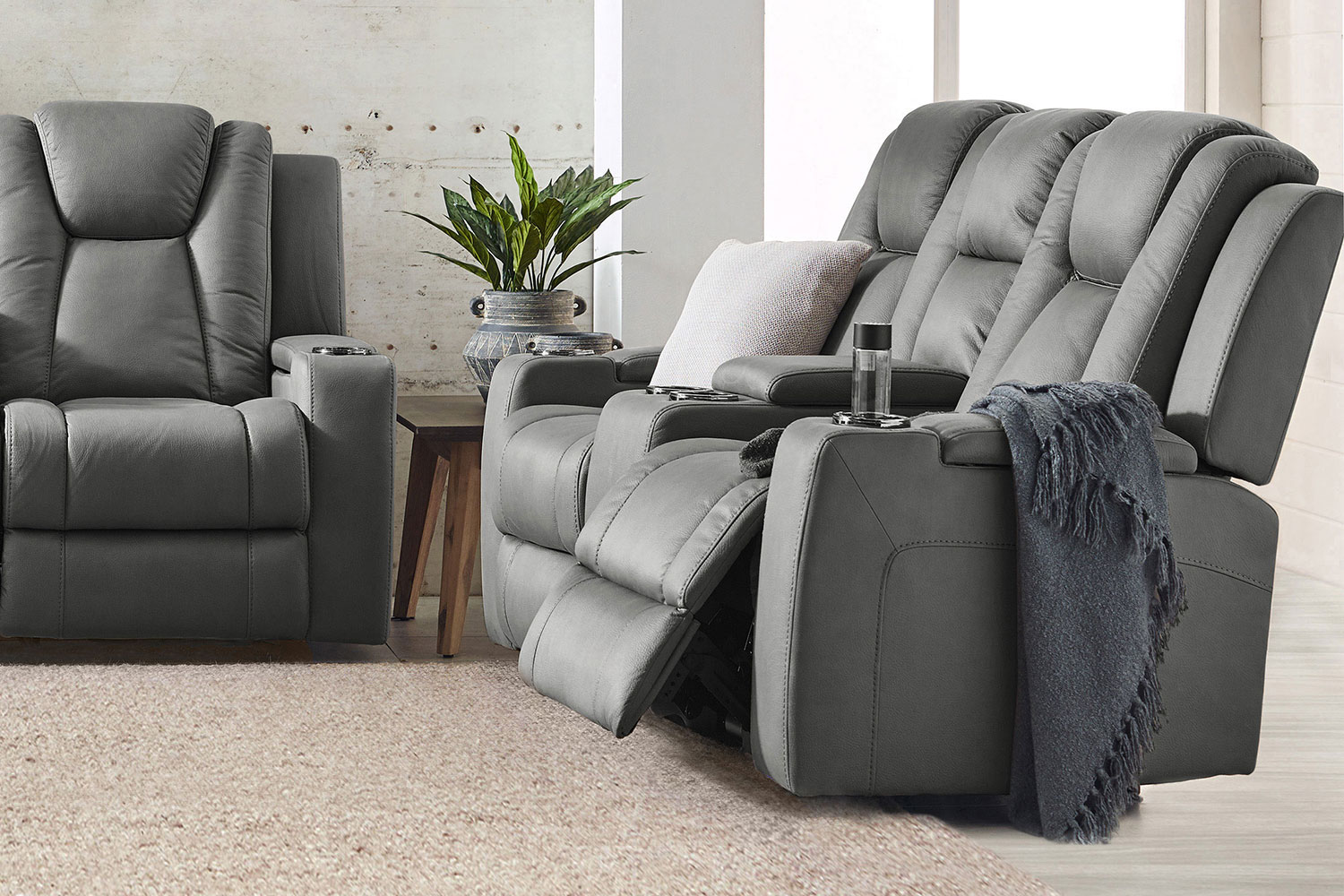 2 seater recliner harvey shop norman