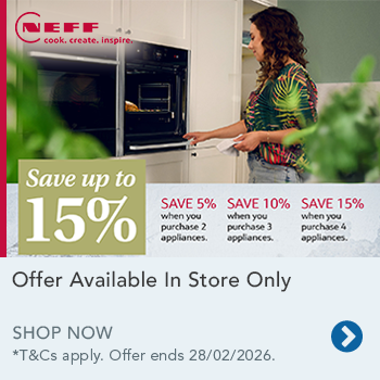 Save up to 15% on Selected NEFF Packages When You Purchase Multiple Eligible NEFF Appliances!